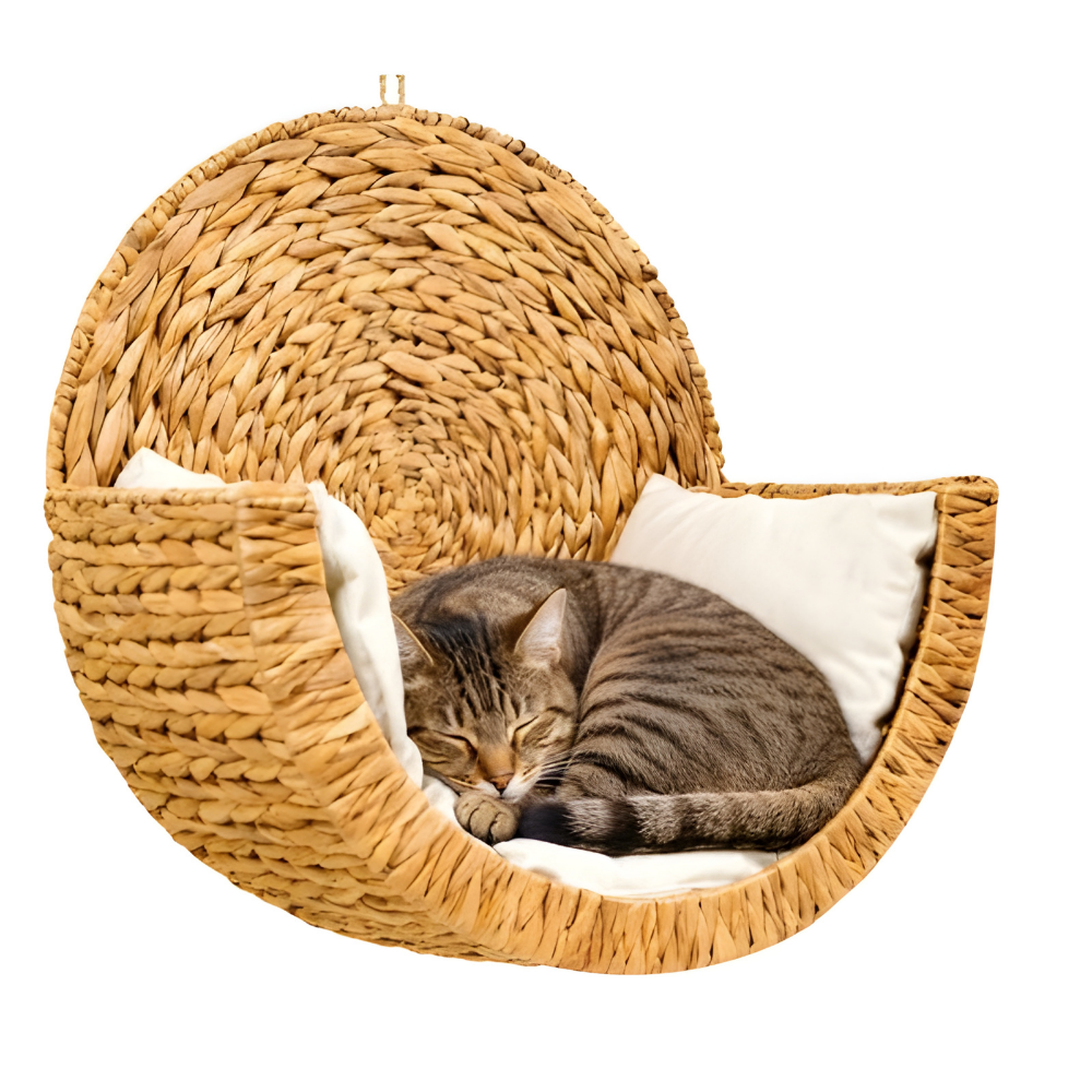 FelineHideaway™ - Handwoven Cat Bed